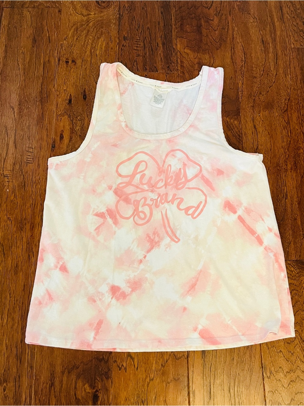 Lucky Brand Pink Tie-Dye Tank Top Size XL
